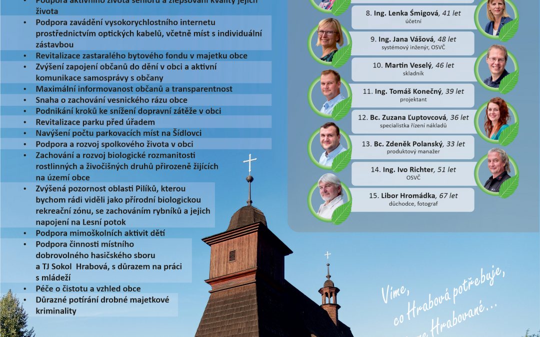 Dnes jsme zveřejnili volební program